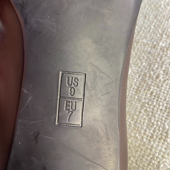 Easyspirit brown leather square toe round heel slip-on loafers, size 9 - Picture 7 of 7